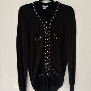 Cache Chain-Trim Cardigan